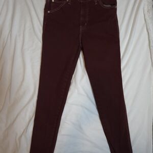 Levi's Premium Mile High Super Skinny Sz 29 Burgundy L32